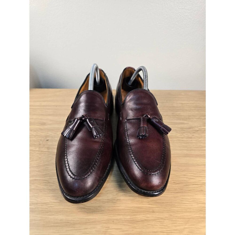 Allen Edmonds Grayson Loafers Dress Shoes Size 9.5 Tassels Burgundy Leather